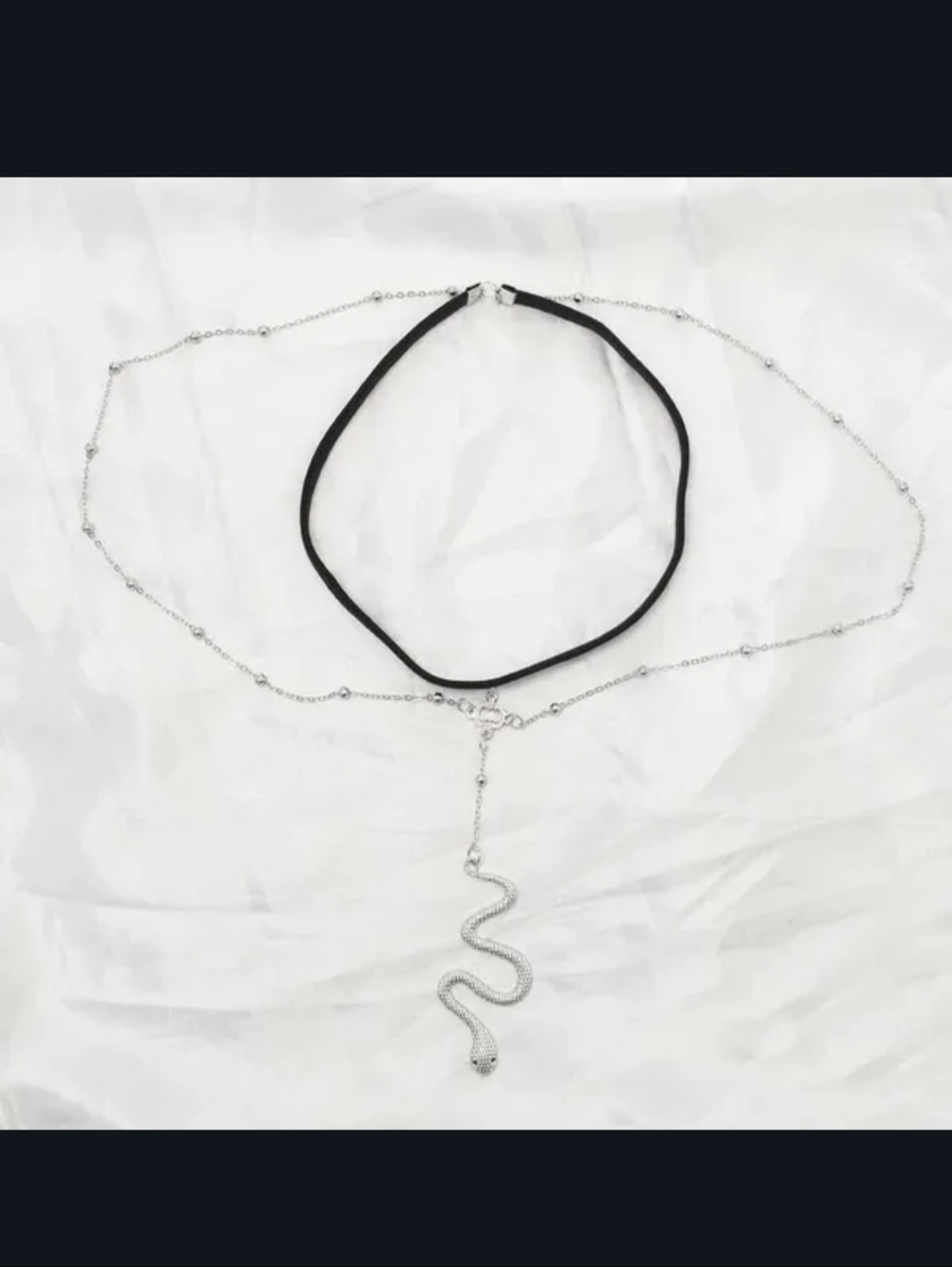Silver Snake Body Garter - Picture 3 of 3